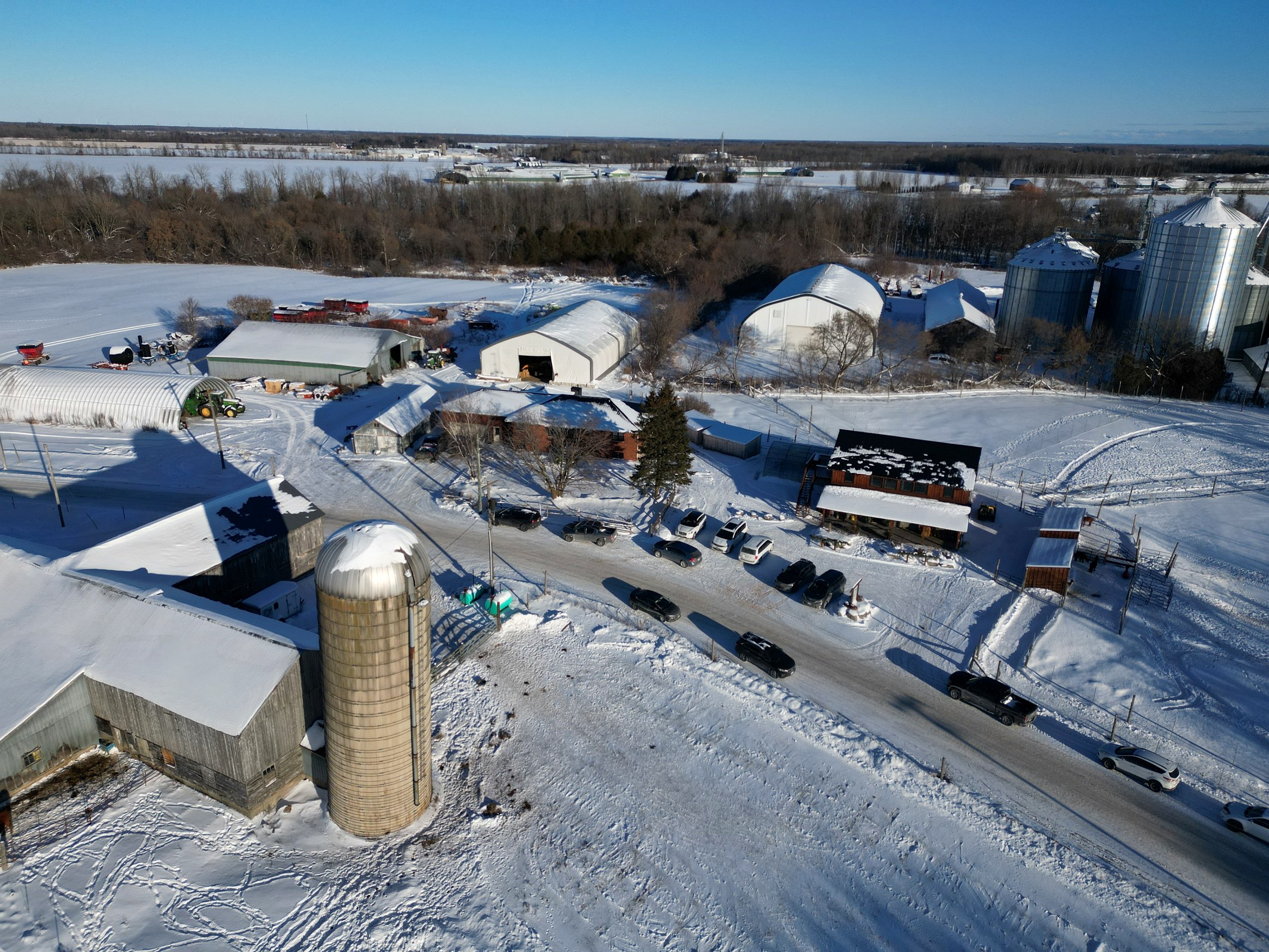 CCAP aerial overview of an industrial and agricultural property